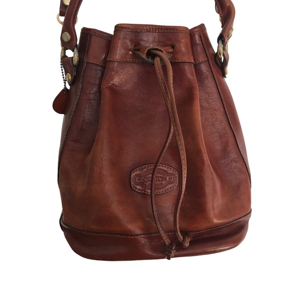 Oroton Bags Vintage Oroton Brown Leather Bucket Crossbody Bag